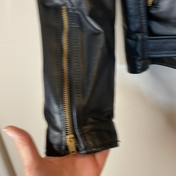 Vintage Park V Black Leather Made in USA Moto Jacket - Picture 4 of 11